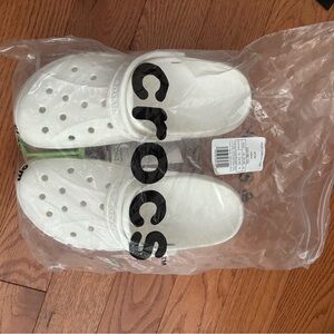 NWT Crocs Baya Platform White Clogs​ Size 10